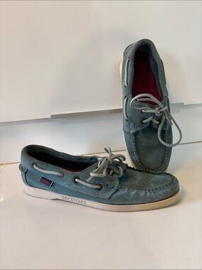 Sebago Docksides Teal Suede Boat Shoes